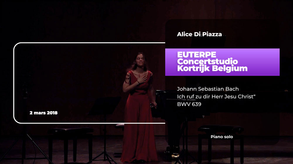 Alice Di Piazza – Bach – EUTERPE – Concertstudio – Kortrijk Belgium