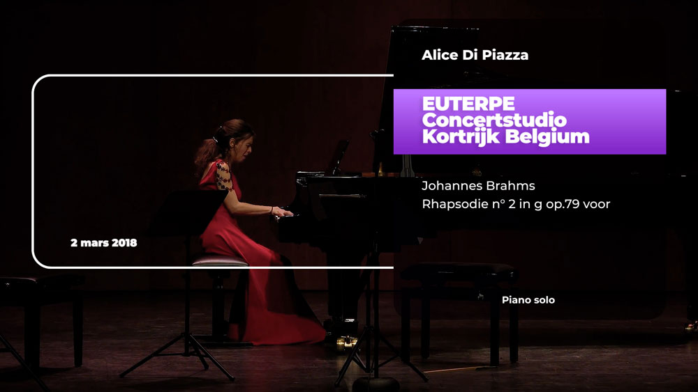 Alice Di Piazza – Brahms- EUTERPE – Concertstudio – Kortrijk Belgium